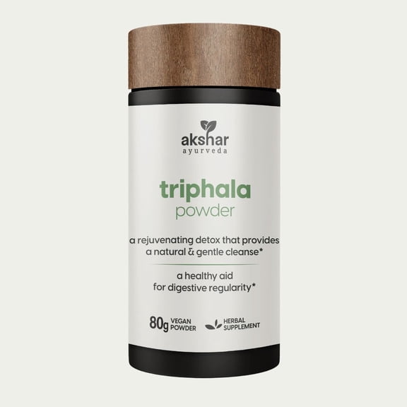 AKSHAR AYURVEDA Triphala Powder Colon Cleanse & Digestive Supplement for Men and Women, 80g