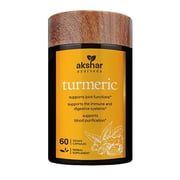 AKSHAR AYURVEDA Turmeric Capsules Joint Health Supplement for Men and Women, 60 Capsules