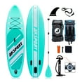 thumbnail image 1 of AKSPORT 10'6" Inflatable All Around Stand Up Paddle Board Kit, Mint Green, 1 of 6