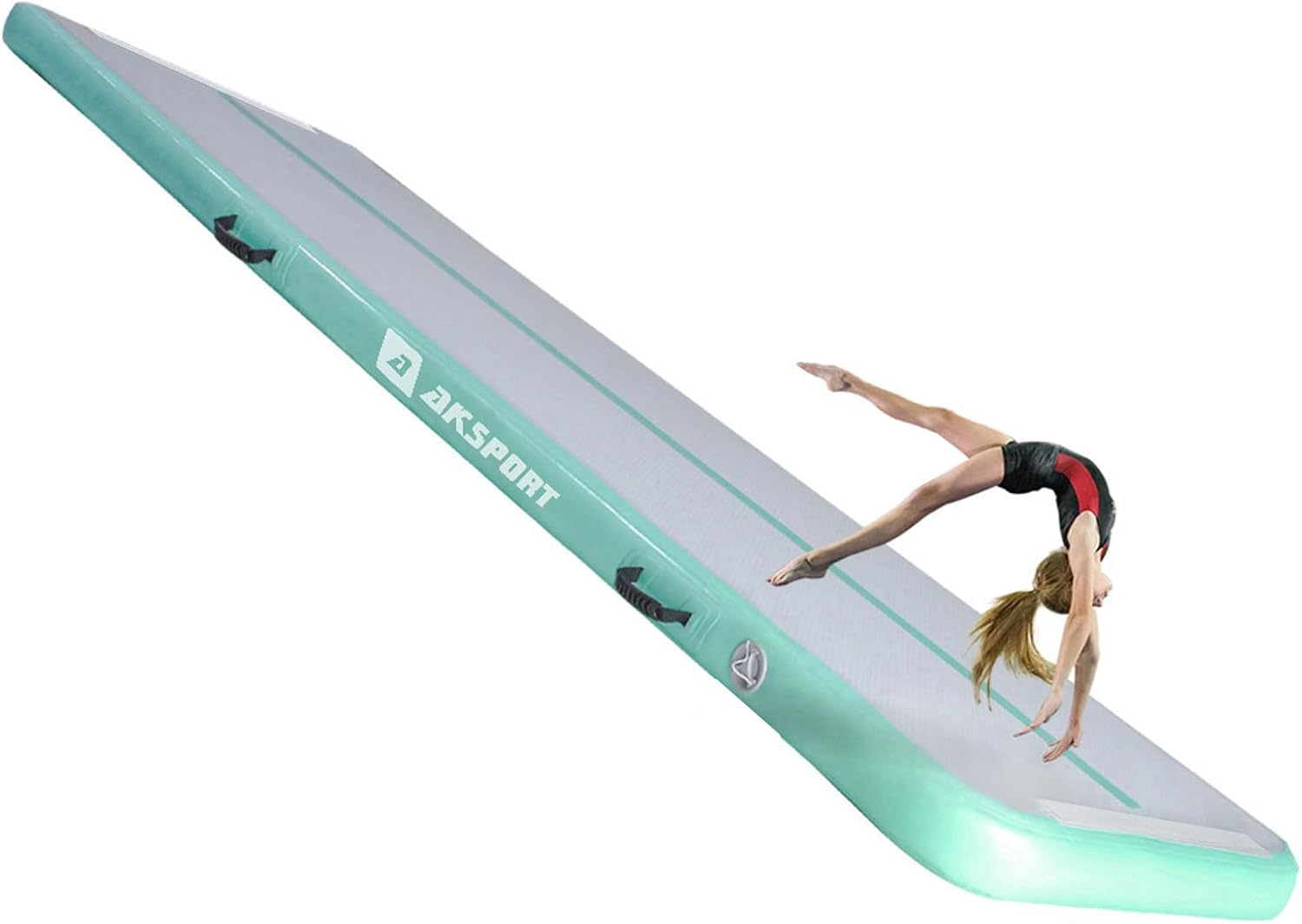 AKSPORT Gymnastics Air Mat Tumble Track Tumbling Mat Inflatable Floor