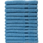 AKTI COTTON AKTI Premium Washcloths, Pack of 12, 13x13 inches, Durable, Quick Dry & Extra Absorbent Cleaning Cloth for Home, Spa, Hotel, Bathroom & Kitchen White Washcloths
