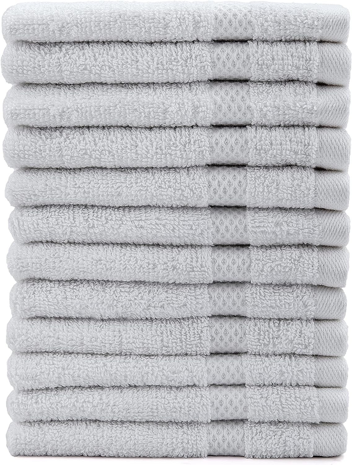 AKTI Premium Washcloths, Pack of 12, 13x13 inches, Durable, Quick Dry