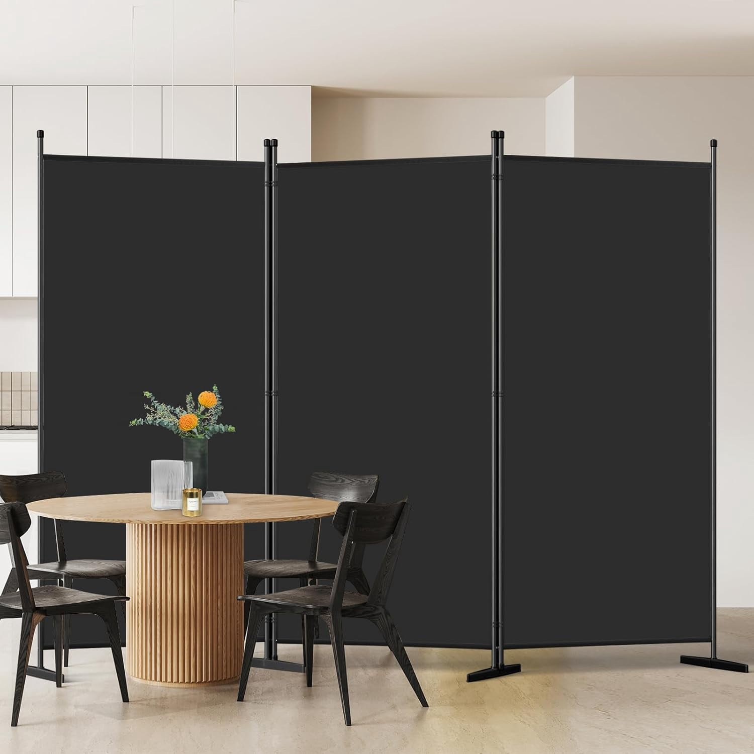 AKTOP 3-Panel Room Divider, Freestanding Wall Divider for Room ...