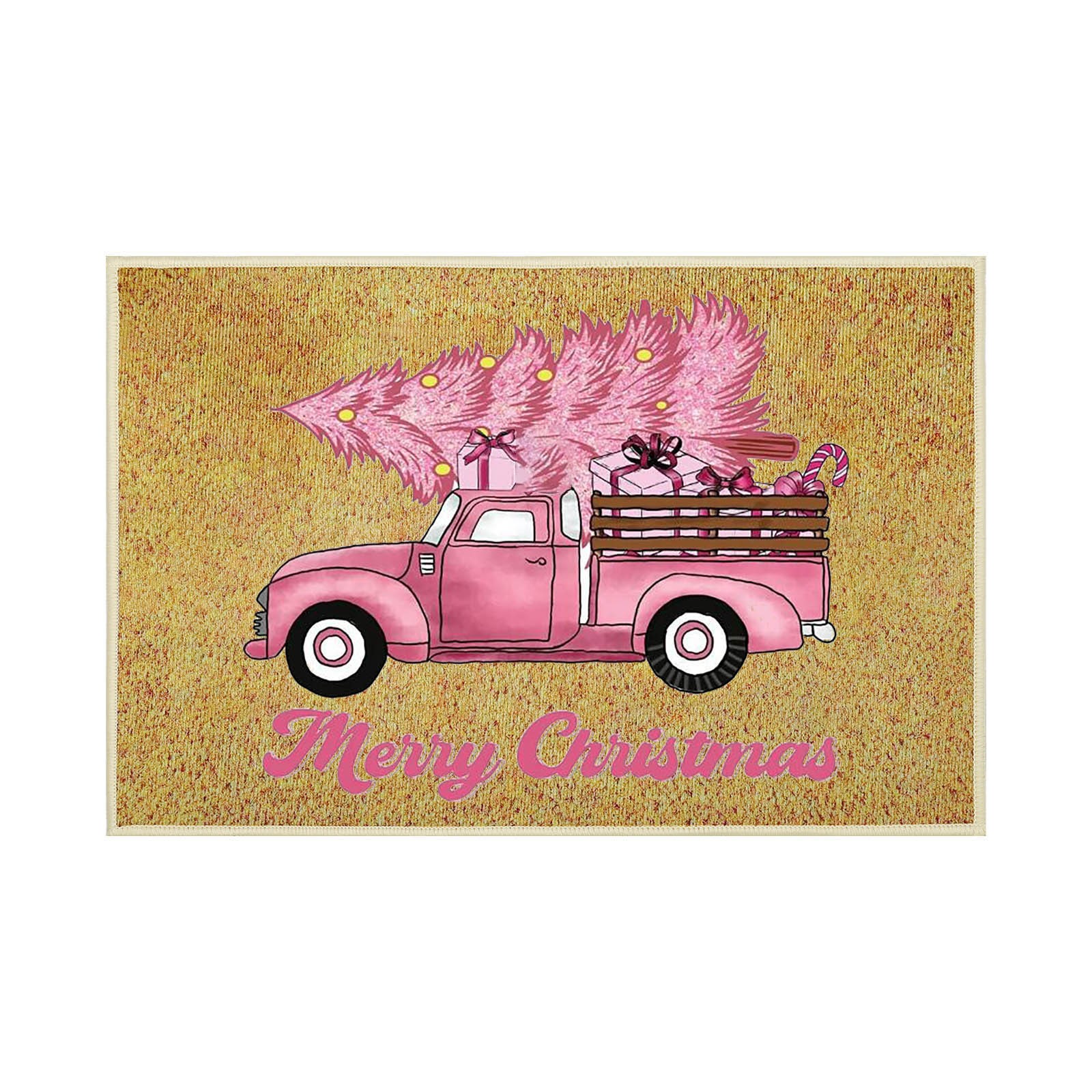 AKTUGKNM Merry Christmas Door Decorations Bathroom Christmas Doormats