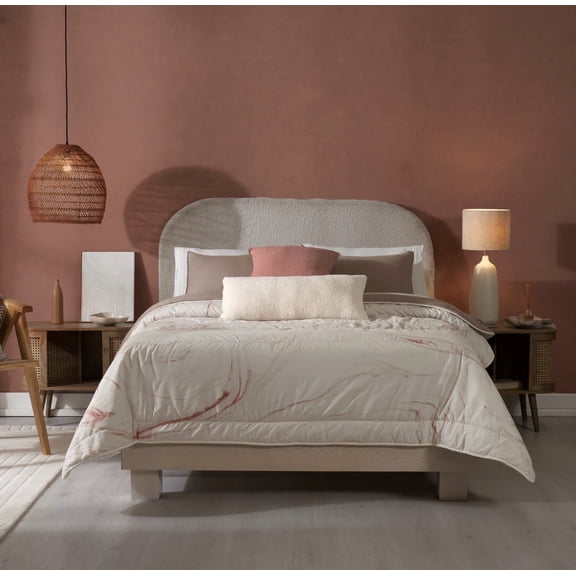 AKUMAL MARBLE DESIGN SOFT TEXTURE REVERSIBLE COMFORTER SET 5 PCS CALIFORNIA KING SIZE MADE IN MEXICO