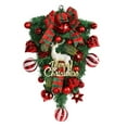 AKUMRi Fall Door Wreath,2024 Christmas Upside Down Tree Red Fruit