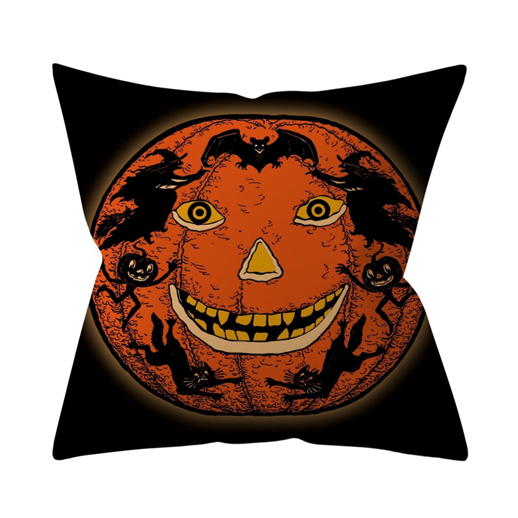 AKUMRi Halloween Pumpkin Throw Pillow Cover Pillowcases Decorative Sofa