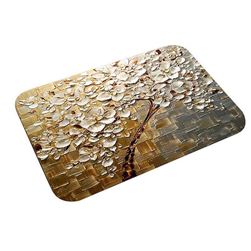 AKUMRi Rectangle NonSlip Door Mat Bedroom Kitchen Entrance Print Floor
