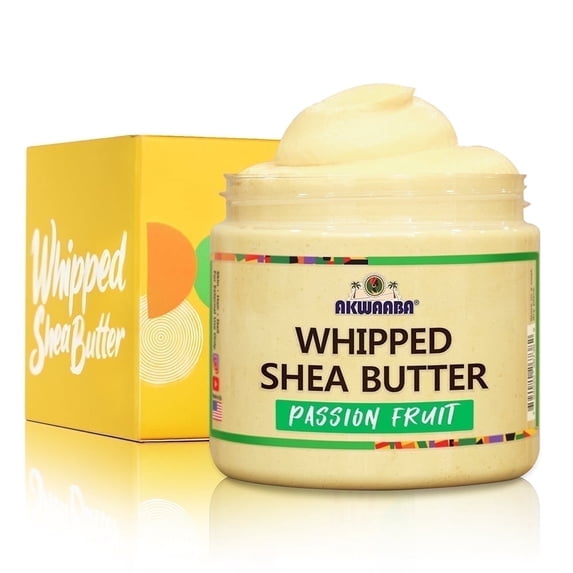 AKWAABA Whipped Shea Body Butter (Passion Fruit) | Net Wt 12 oz | Whipped Shea Butter Blend | Moisturizing Care | For Skin | 340 g