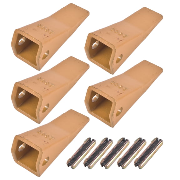 AKWH 230S Bucket Teeth & 23FP Flexpins Fit for Mini Excavator, Backhoe Loader, Excavator, Skid Steer Loader 5Pcs