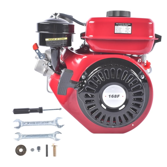 AKWH 3HP 196CC 4 Stroke Diesel Engine,168F 2200W Heavy Duty Single Cylinder Diesel Motor Engine For Small Agricultural Machinery (Red)