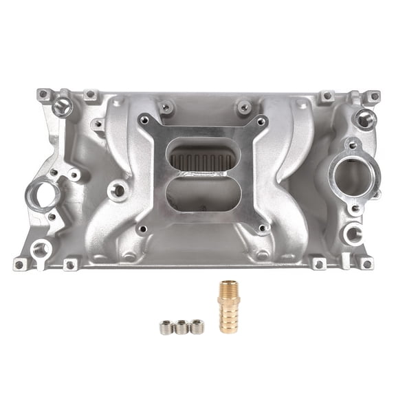 AKWH Dual Plane Vortec Air Gap Intake Manifold For Small Block Chevy GMC 350 1996-up Vortec engines
