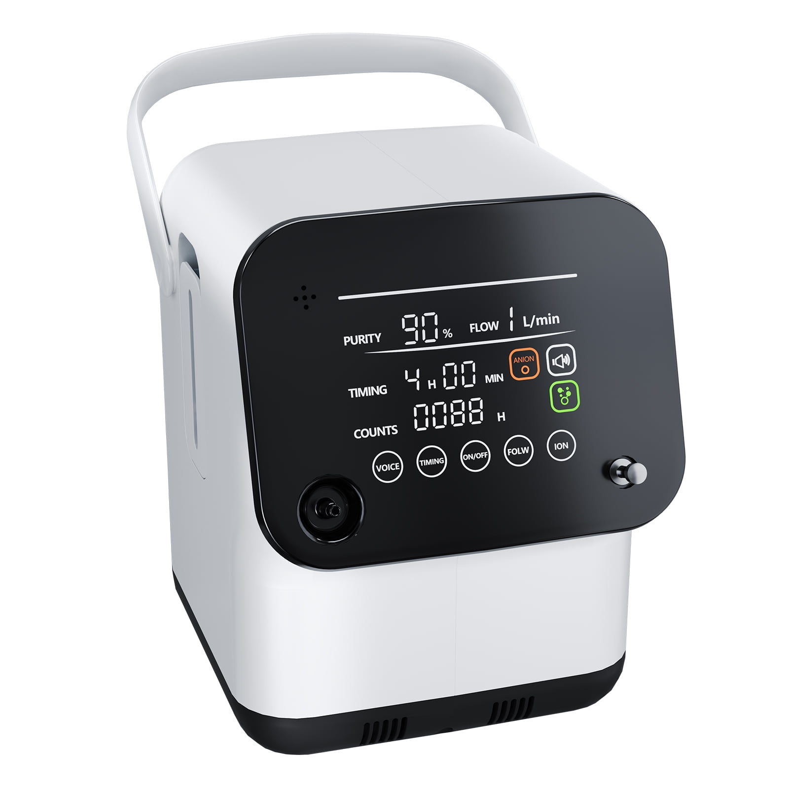 AKYDUCE 2-in-1 33%~93% 1-7LOxygen&generator Tube &Machine filters 𝗐𝗂th Accessories(All-Age Use)-Continous (24Hrs) with AC Adapter//Accessorie