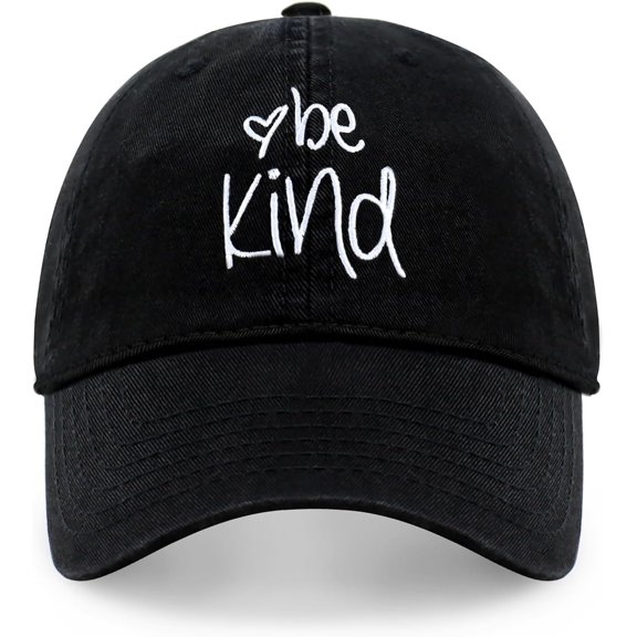 AKcxy Be Kind Trendy Womens Baseball Cap Unisex Fashion Cotton Polo Style Fun Inspirational Saying Seasonal Headwear
