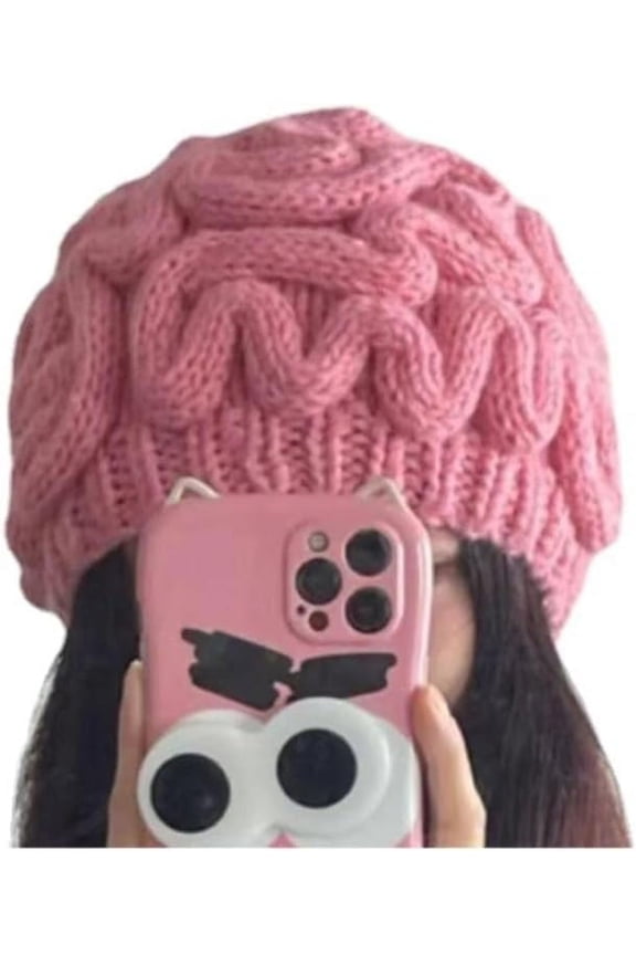 Brain Beanie Hat Gothic Punk Knit Cute Beanie Alt Y2K Accessories Punk Knitted Headwear Christmas Halloween