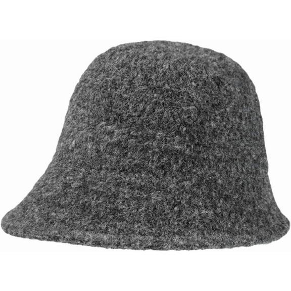 AKcxy Casual Plain Knitted Bucket Hat for Women Fall Winter Warm Fisherman Cap Elegant Ladies Cloche Hat Soft Beanie