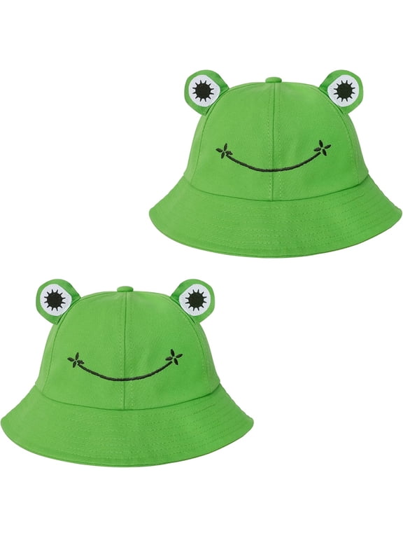 Frog Bucket Hat - Cotton Funny Fisherman Hat for Adult Teens & Men