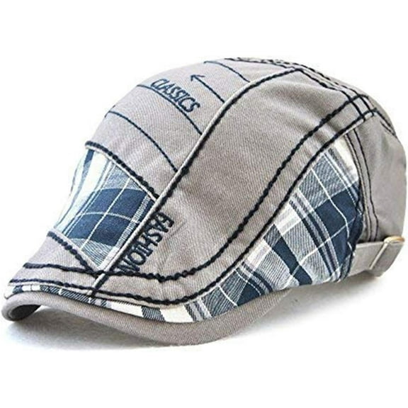 AKcxy Men Beret Hat Cotton Adjustable Newsboy Hats Cabbie Gatsby Cap Driving Flat Caps