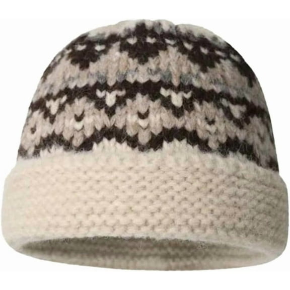 AKcxy Soft Beanie Hats for Women Winter Knitted Hats Slouchy Beanies Cuffed Skull Cap Warm Patterned Ski Bucket Hat