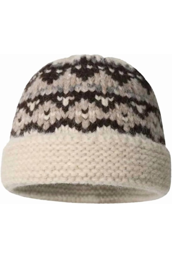 Soft Beanie Hats for Women Winter Knitted Hats Slouchy Beanies Cuffed Skull Cap Warm Patterned Ski Bucket Hat