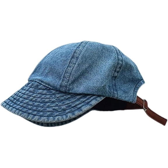 AKcxy Toddler Kids Baseball Cap Newsboy Sun Hats Soft Brim Cowboy Cap Denim Adjustable Summer Beach Hat for Baby