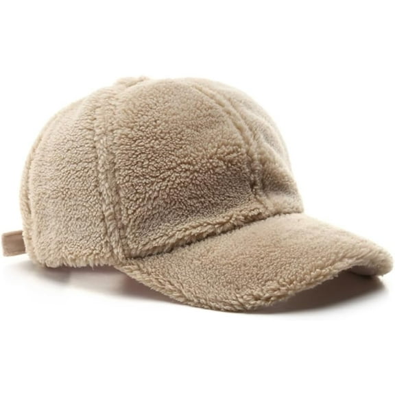 AKcxy Winter Baseball Cap for Women Men Solid Color Warm Baseball Cap for Outdoor Travel