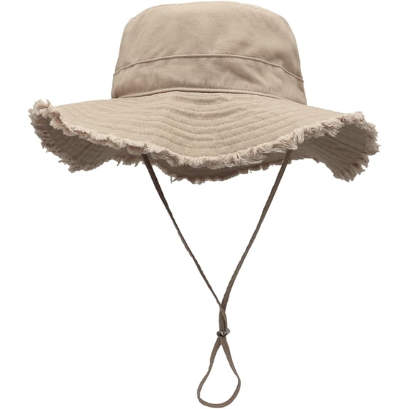 AKcxy Womens Cotton Sun Hat Floppy Wide Brim Bucket Hat Foldable Gardening Hat Breathable Summer Travel Beach Hat UPF50 