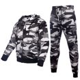 thumbnail image 1 of AKsit Men's Sweatsuit 2 Piece Hoodie Tracksuit Set Jogging Suits Outfit Everyday Casual Wear Fashion Activewear Zip Warm Tracksuit Sports Set White Camo XL, 1 of 5