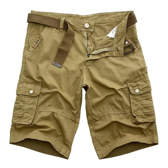 AKsit Mens Wyoming Cargo Short Classic-Fit Outdoor Cargo Short Regular & Big-Tall Sizes (Khaki 34)