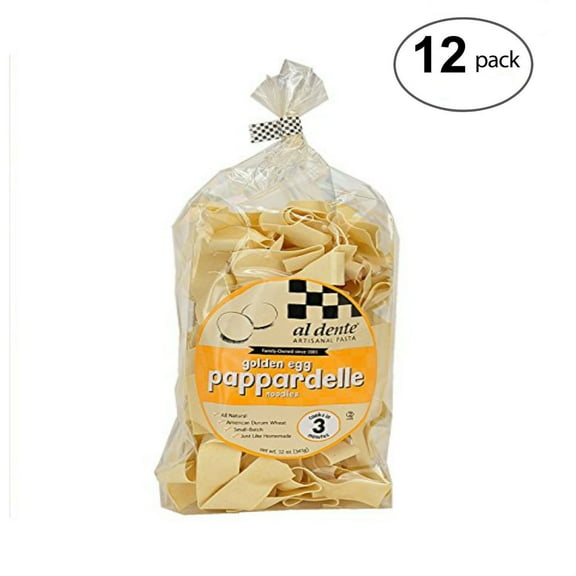AL DENTE, PASTA PPPRDLLE EGG, 12 OZ, ( Pack of 6 x 2 )