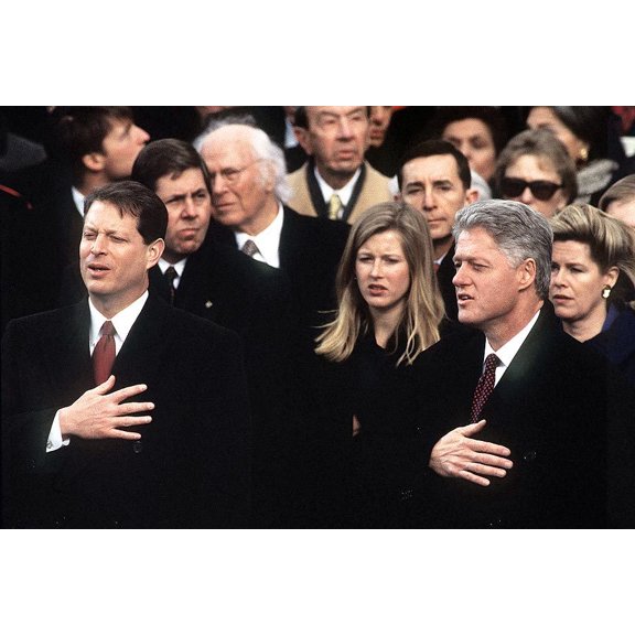 AL Gore and Bill Clinton 1997 Inauguration - 20x30 Inch Glossy Laminated Poster - Stunning Detail and Bold Colors