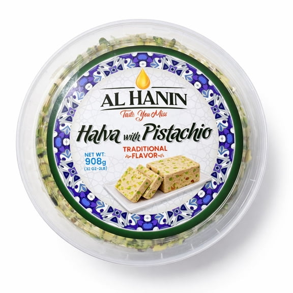 AL HANIN HALVA WITH PISTACHIO (908GR,32OZ.2LB)