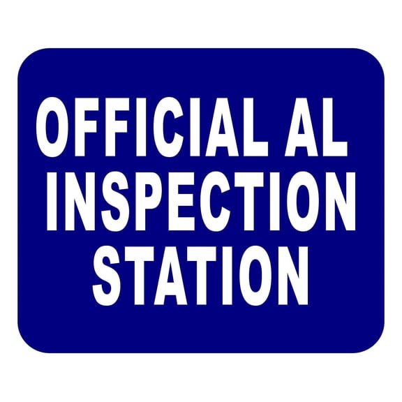 AL OFFICIAL INSPECTION STATION Aluminum Composite Sign, 8.5"x10"