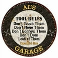 thumbnail image 1 of AL'S Garage Rules 12" Round Metal Sign Garage Bar Wall Décor 200120013002, 1 of 1