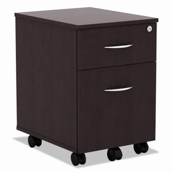 AL Valencia Series Mobile Box & File Pedestal - Espresso