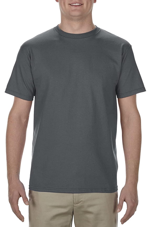 AL1701 Alstyle American Apparel Adult Soft Spun Cotton T-Shirt Charcoal S