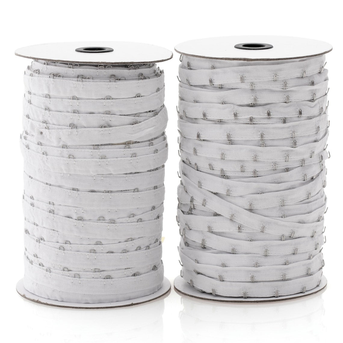 AL240A - Hook and Eye Tape Fabric Fastener Sewing Crafting DIY Black/Silver by yard