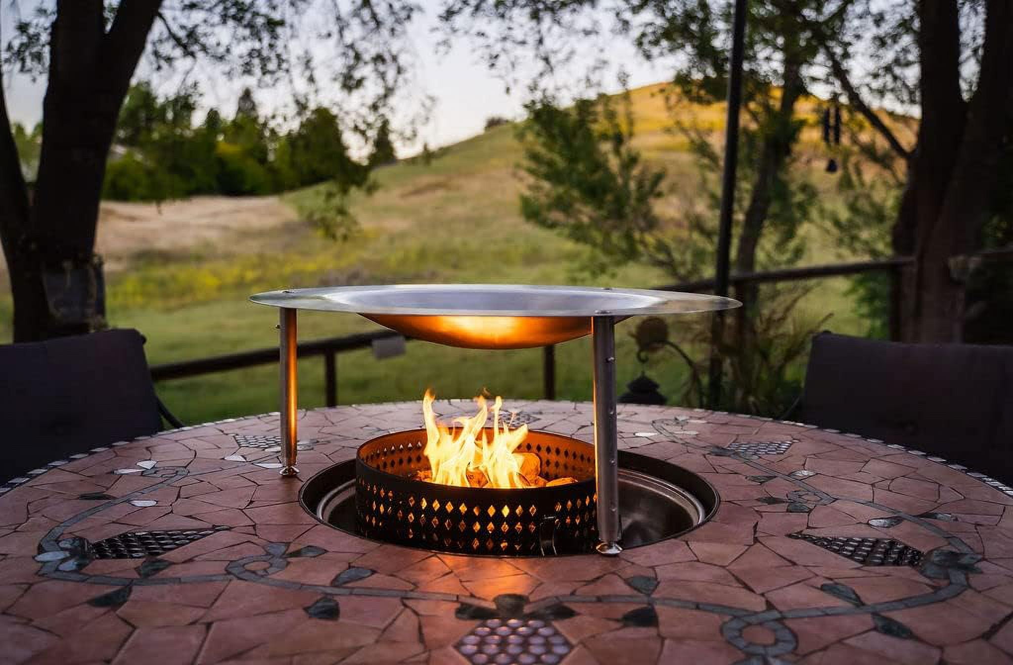AL28 - Portable Fire Pit Heat Deflector, Lightweight Detachable ...