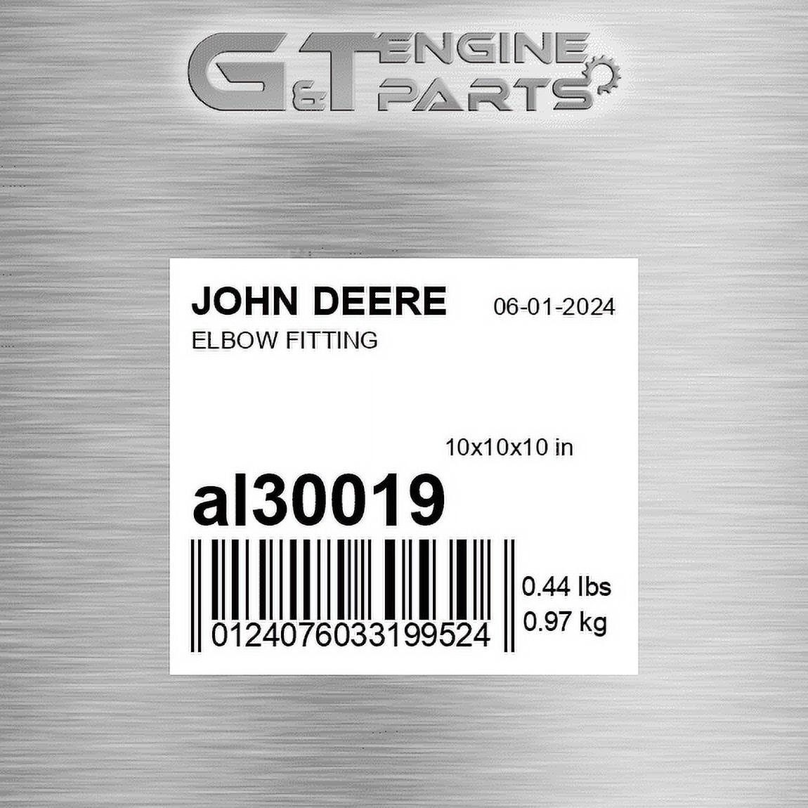 AL30019 ELBOW FITTING fits JOHN DEERE (New OEM) - Walmart.com