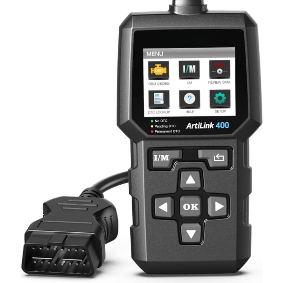 AL400 OBD2 Scanner, Full OBDII Code Reader, Check Engine Light Scan Tool,  Scanner with DTC Lookup, Clear Codes, Freeze Frame, One-Click I/M, Diagnostic Scanner for DIYers, Lifetime Update
