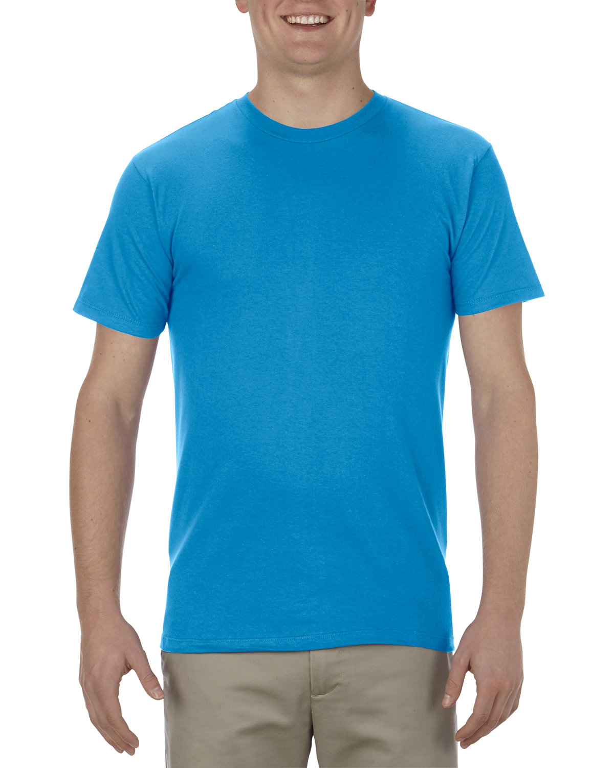 Alstyle Classic T-Shirt In Powder Blue - Super Soft Cotton, Easy Care, XL Size