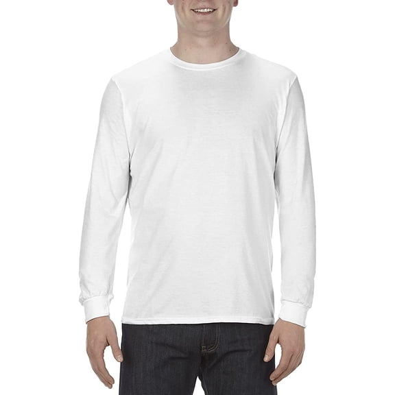 AL5304 Alstyle Men's Ringspun Cotton Long-Sleeve T-Shirt White S