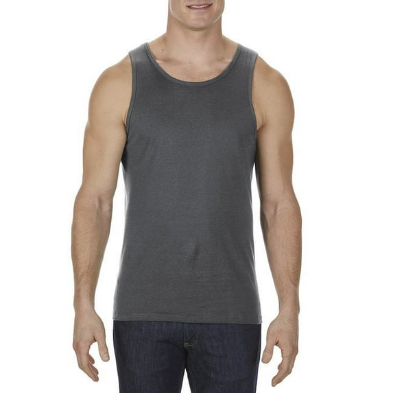 AL5307 Alstyle Adult 4.3 oz Ringspun Cotton Tank Top - Charcoal Heather - S