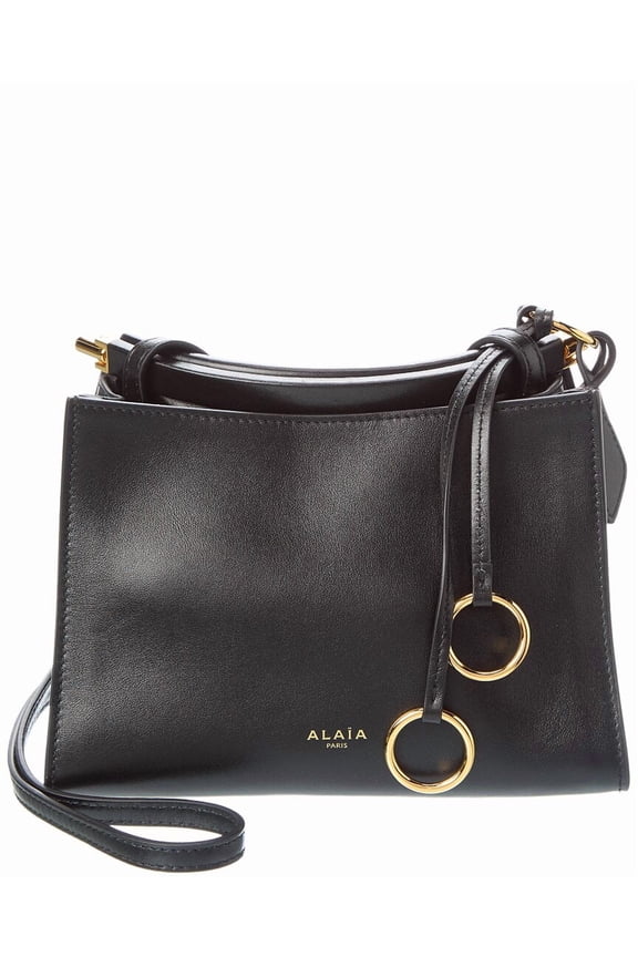 ALAA Le Click Leather Shoulder Bag, Black