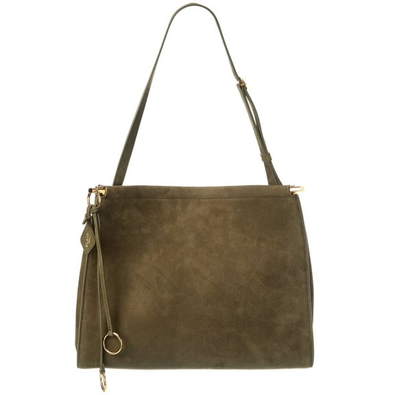 ALAÏA Le Click Medium Square Leather Shoulder Bag, Green