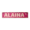 thumbnail image 1 of ALAINA Vintage Aluminum Street Sign Childrens Name Room Metal Sign rustic metal tin | Indoor/Outdoor |  18" Wide, 1 of 4