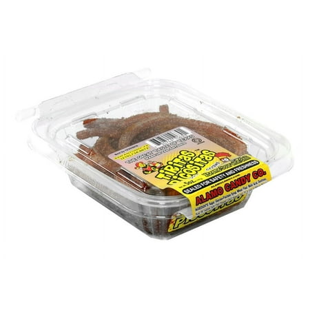 ALAMO CANDY CO. TIRITAS PICOSITAS STRAWBERRY STRAWS XTREME SOUR WITH CHILI 5 OZ