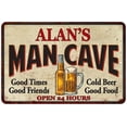 thumbnail image 1 of ALAN'S Man Cave Sign 8 x 12 High Gloss Metal 208120011094, 1 of 1
