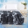 thumbnail image 1 of ALANDA Cooling Blanket Queen Tie Dye, Double-Sided [Cooling/Cotton] Soft Breathable Lightweight Summer Blanket for Bed Sofa Travel Adult Kids Hot Sleeper Black 79" x 86", 1 of 8