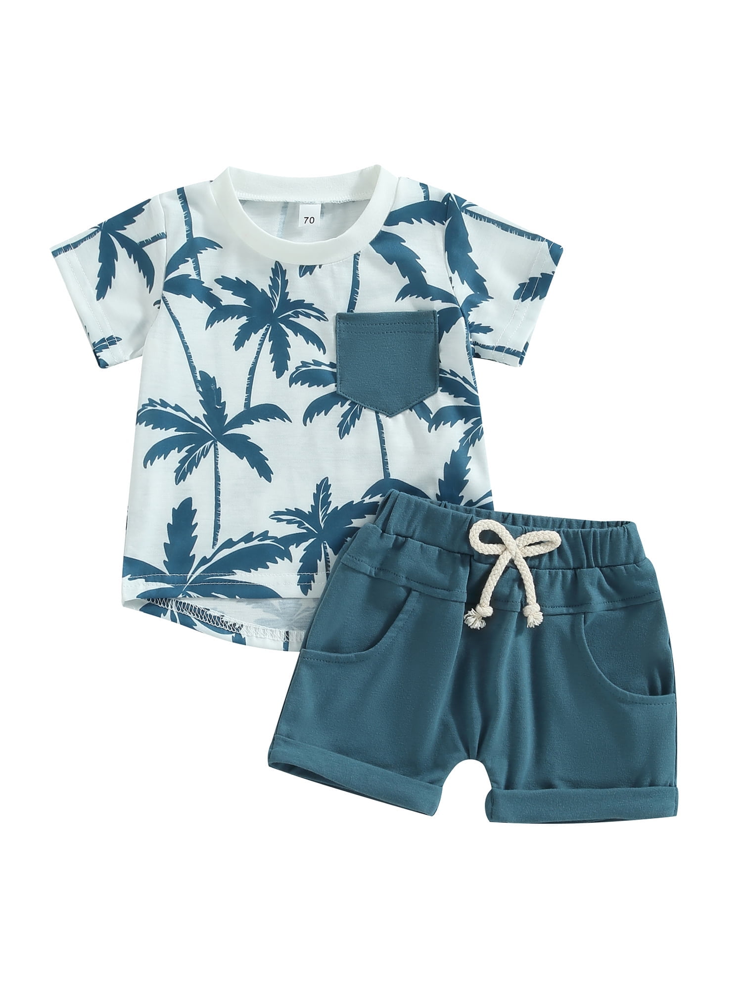 Boys Trendy Splash Print Summer T-Shirt & Shorts Set – Maroon & Cream